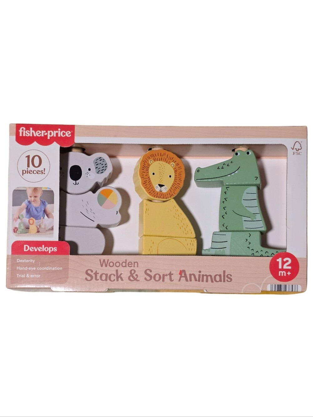 Fisher-Price - Wooden Stack & Sort Animal Set